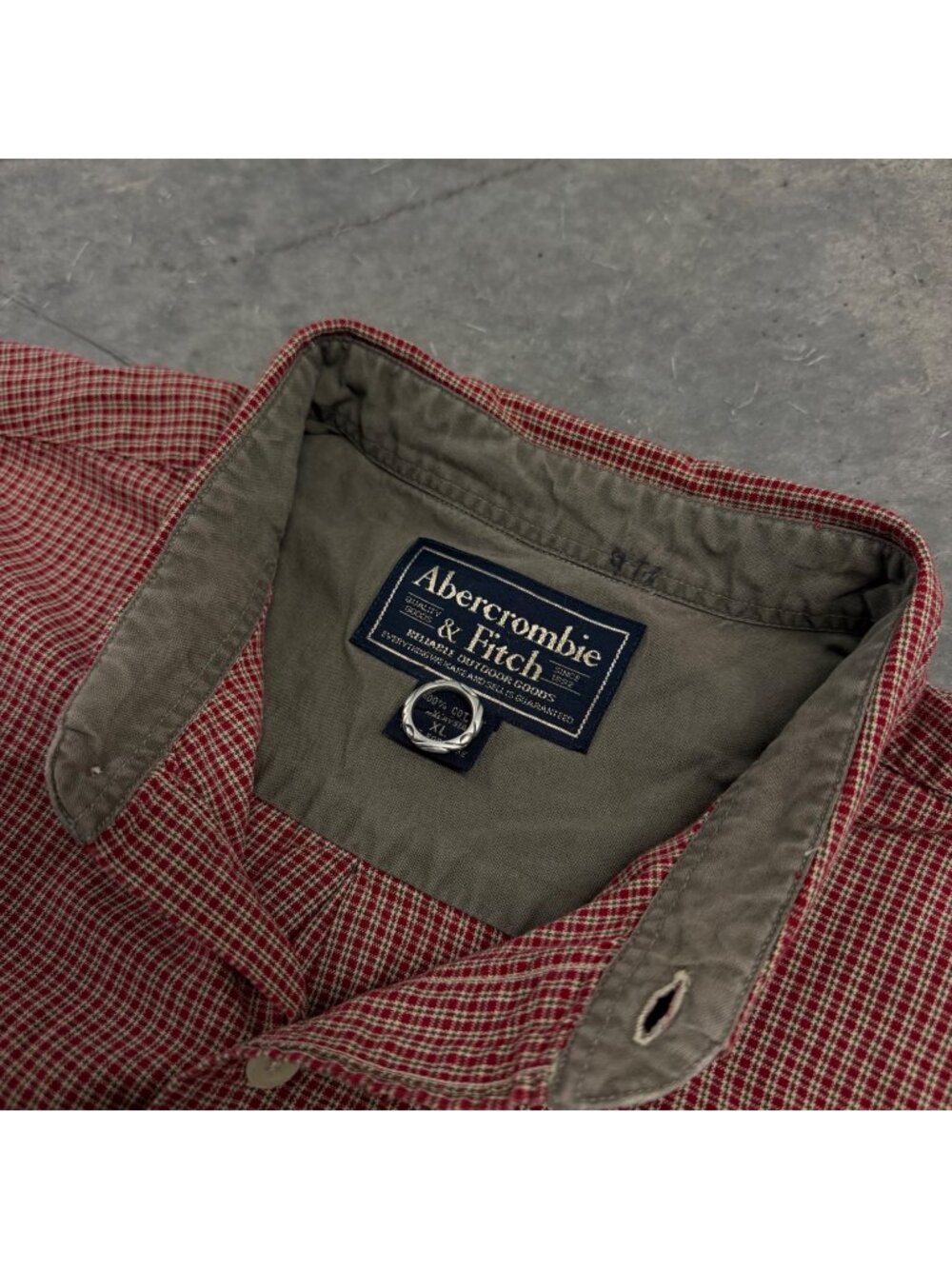 Vintage 1990s Abercrombie & Fitch Red Checkered Shirt Size L